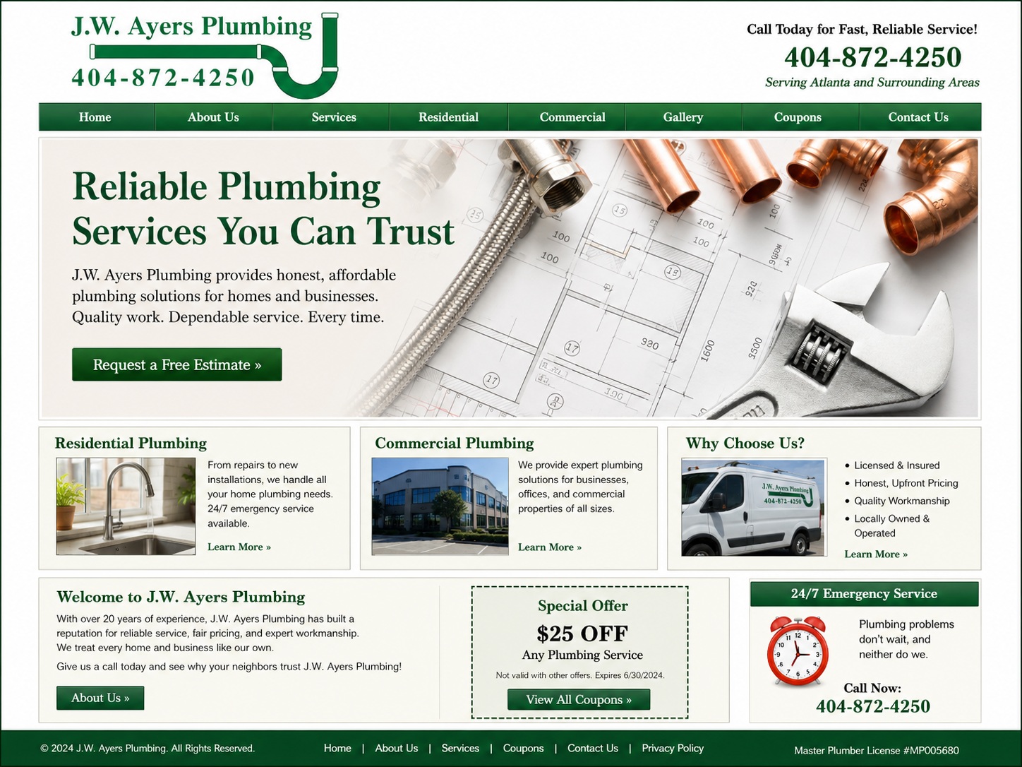 JW Ayers Plumbing project preview